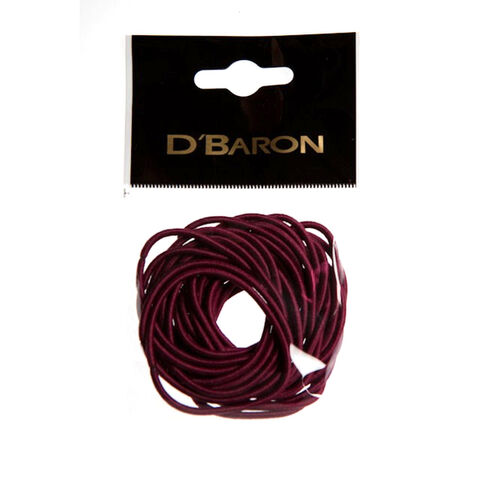 Hair Elastic Thin Burgundy